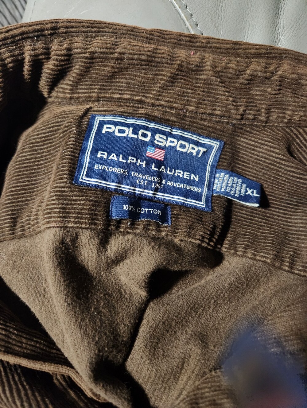 Polo by Ralph Lauren Brown Corduroy Button-Down Shirt - Picture 7 of 9